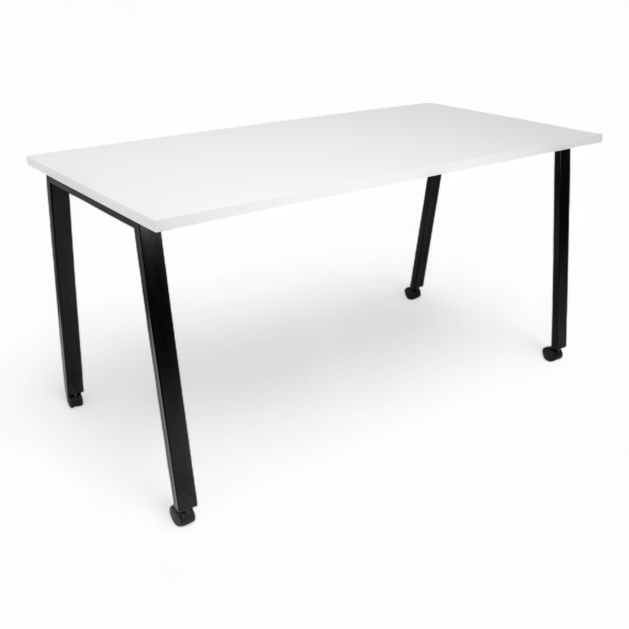 Simple Mobile Desk - White / Charcoal