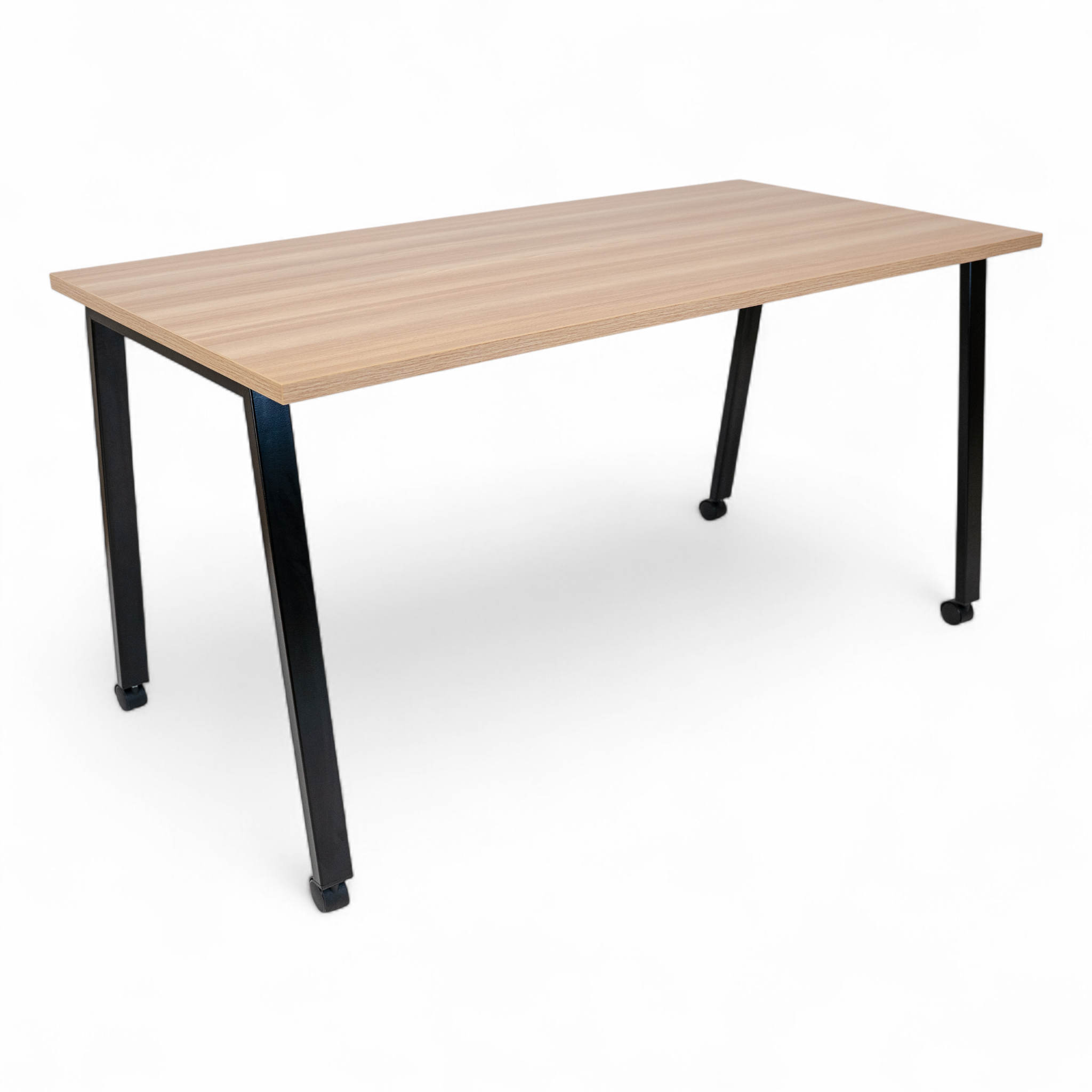 Simple Mobile Desk - White Oak / Charcoal