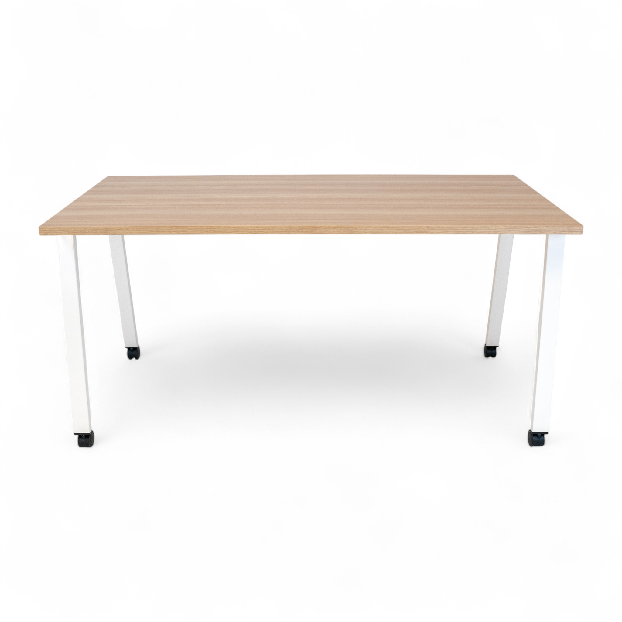 Simple Mobile Desk - White Oak / White