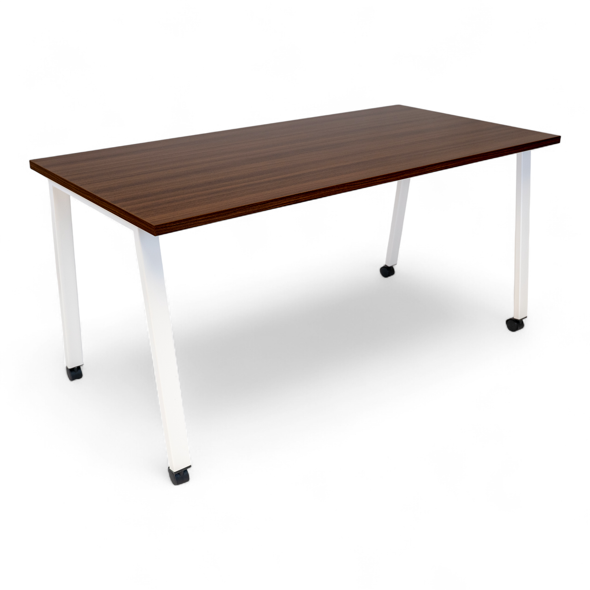 Simple Mobile Desk - Walnut / White