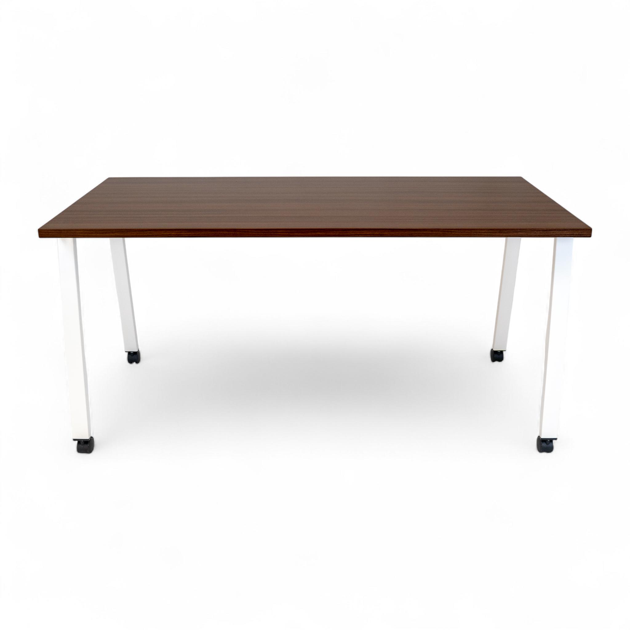 Simple Mobile Desk - Walnut / White