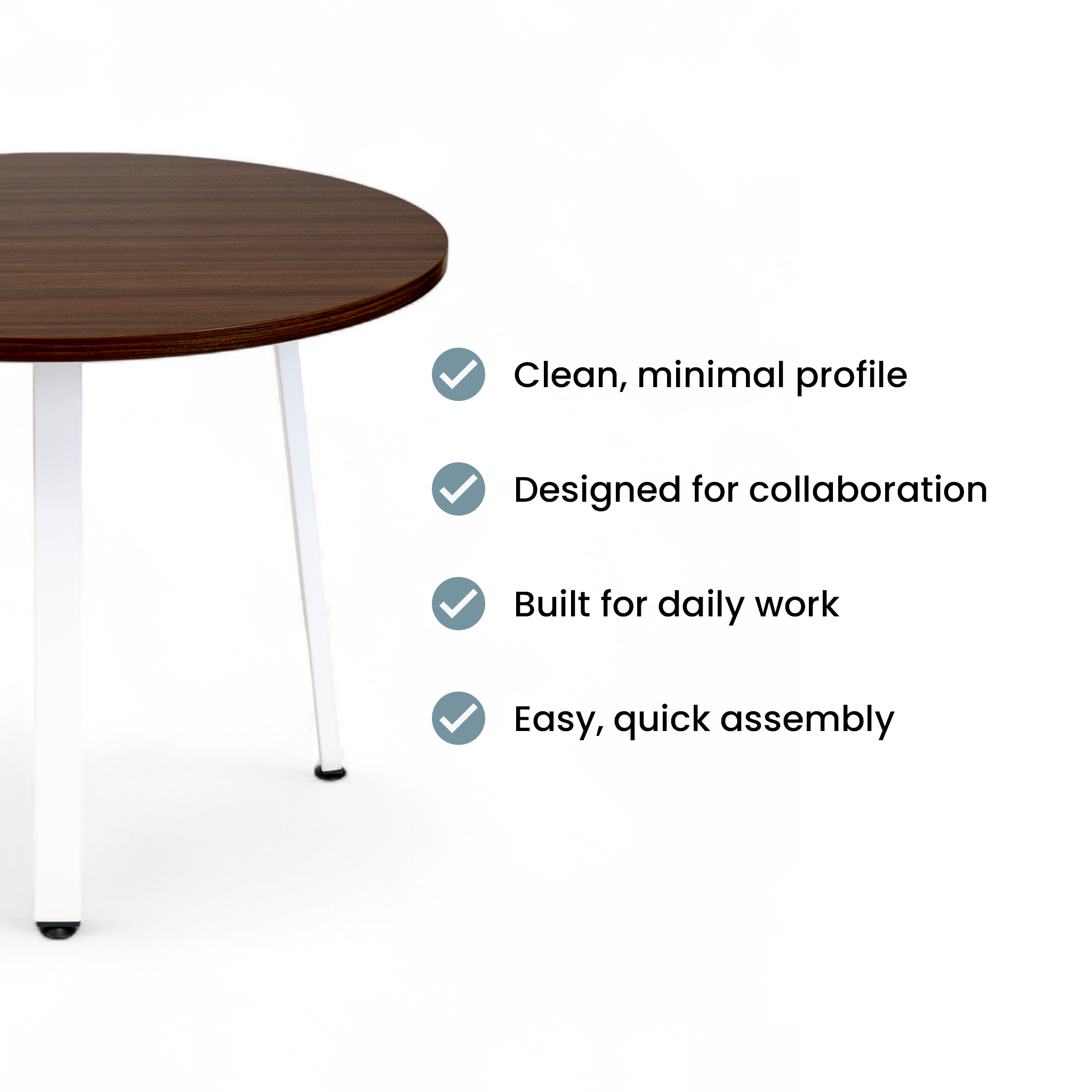 Simple Table - Walnut / White