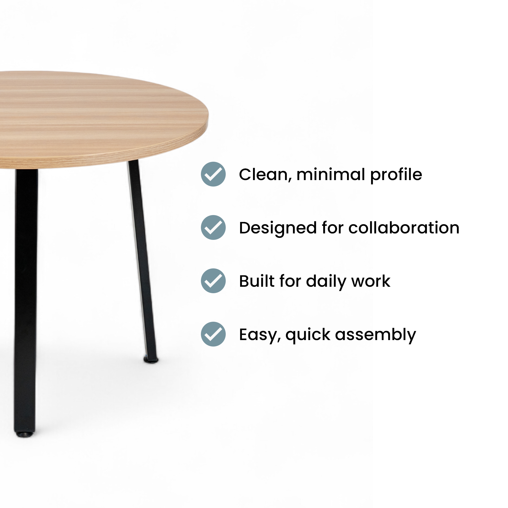 Simple Table - White Oak / Charcoal