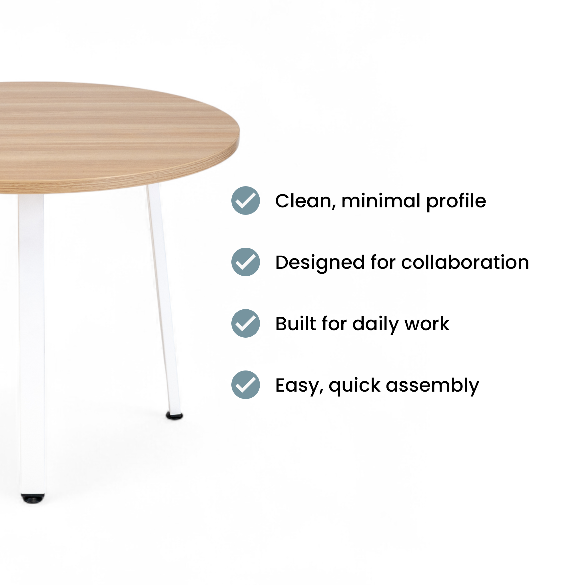 Simple Table - White Oak / White