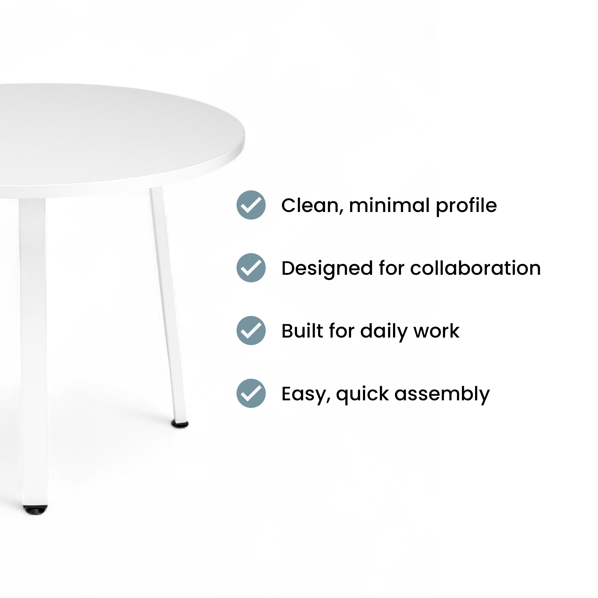 Simple Table - White / White