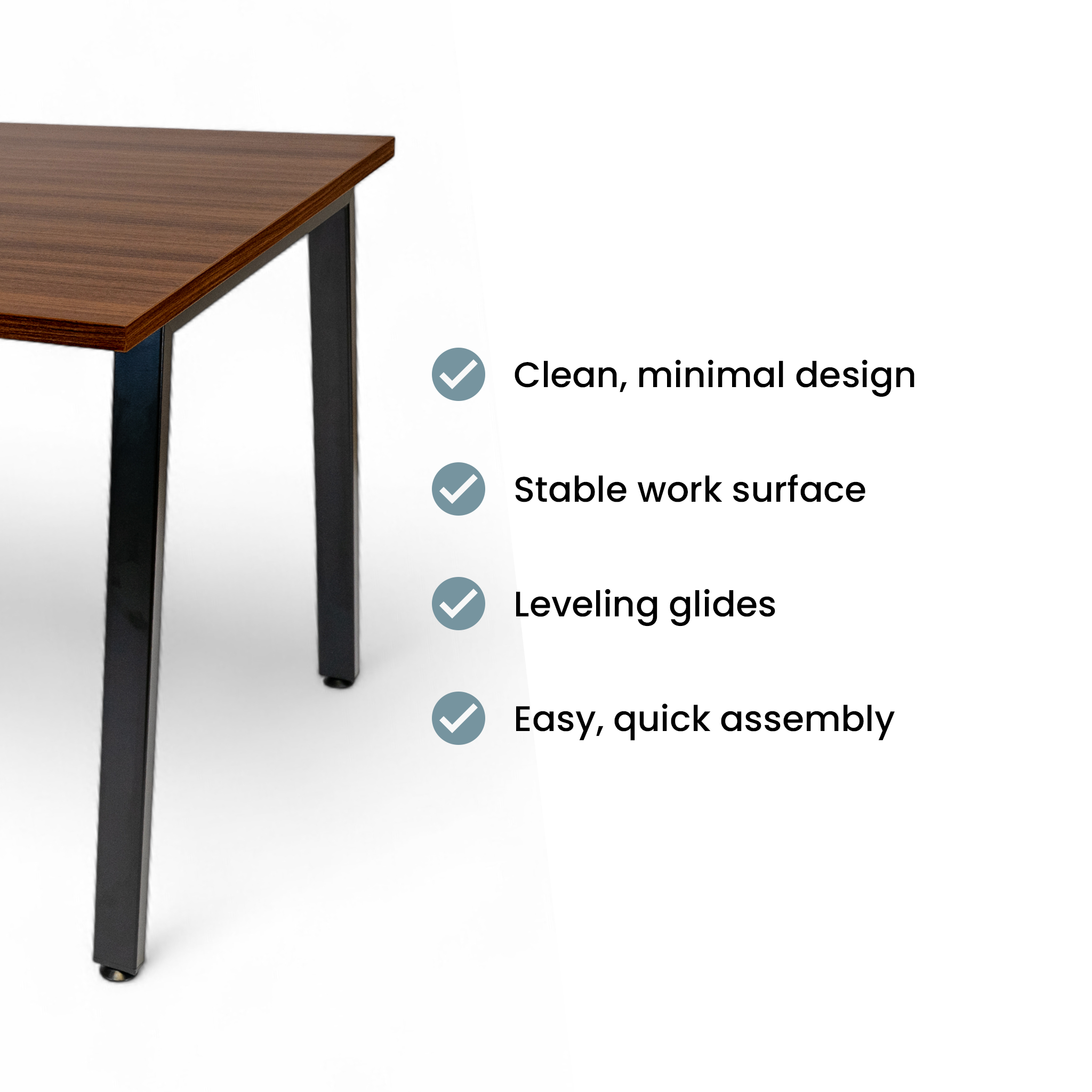 Simple Desk - Walnut / Charcoal