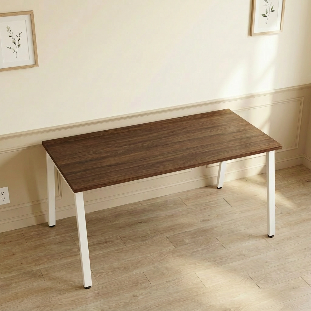 Simple Desk - Walnut / White