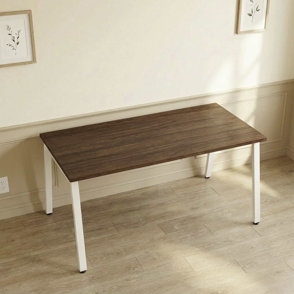 Simple Desk - Walnut / White