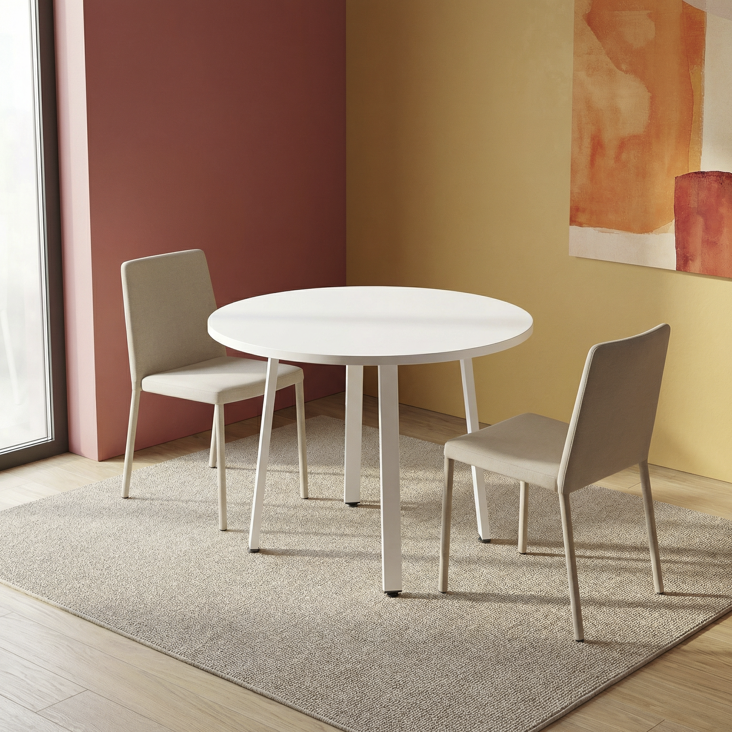 Simple Table - White / White