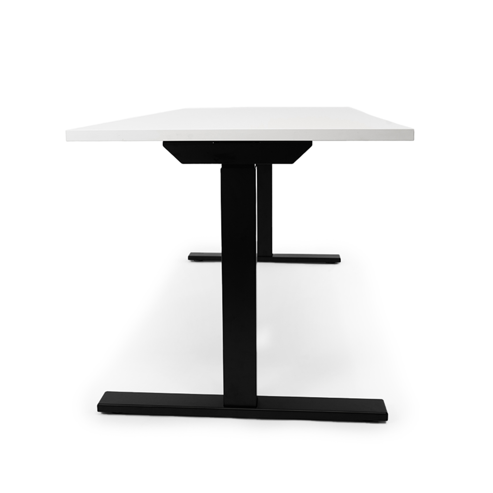 Height Adjustable Desk - White / Charcoal