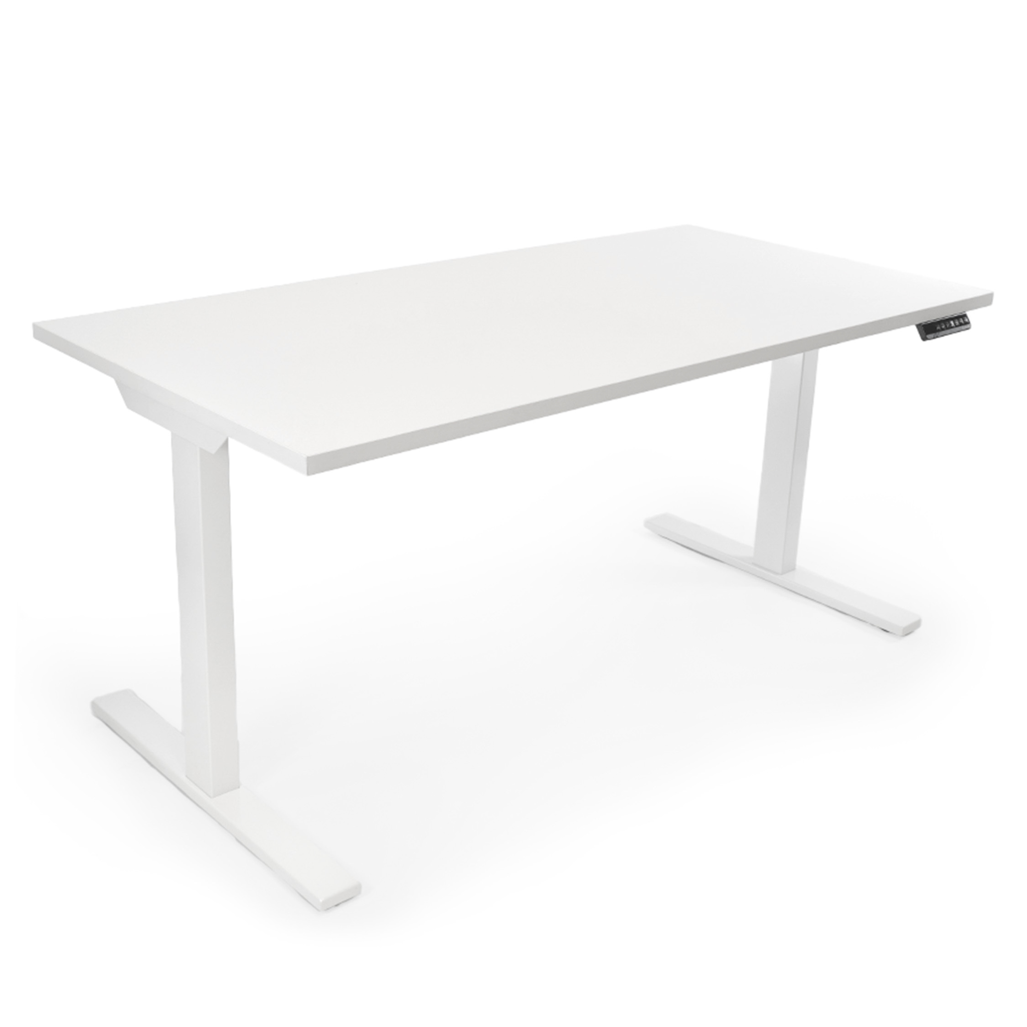 Height Adjustable Desk - White / White