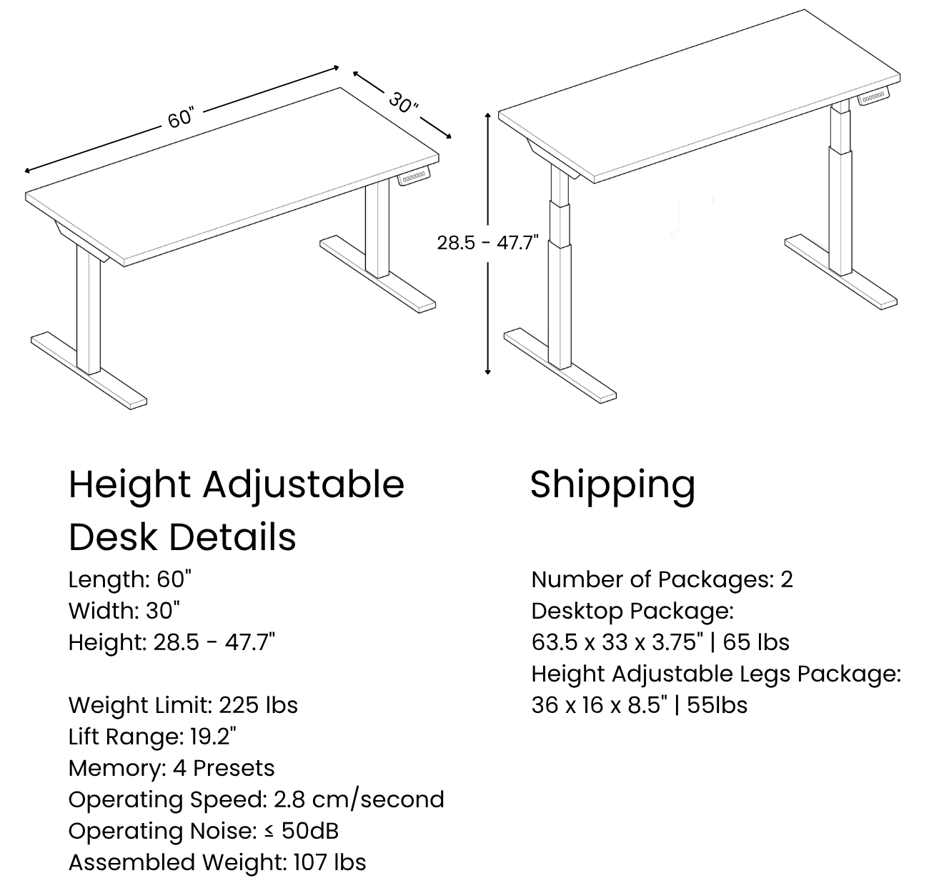 Size and Weight
