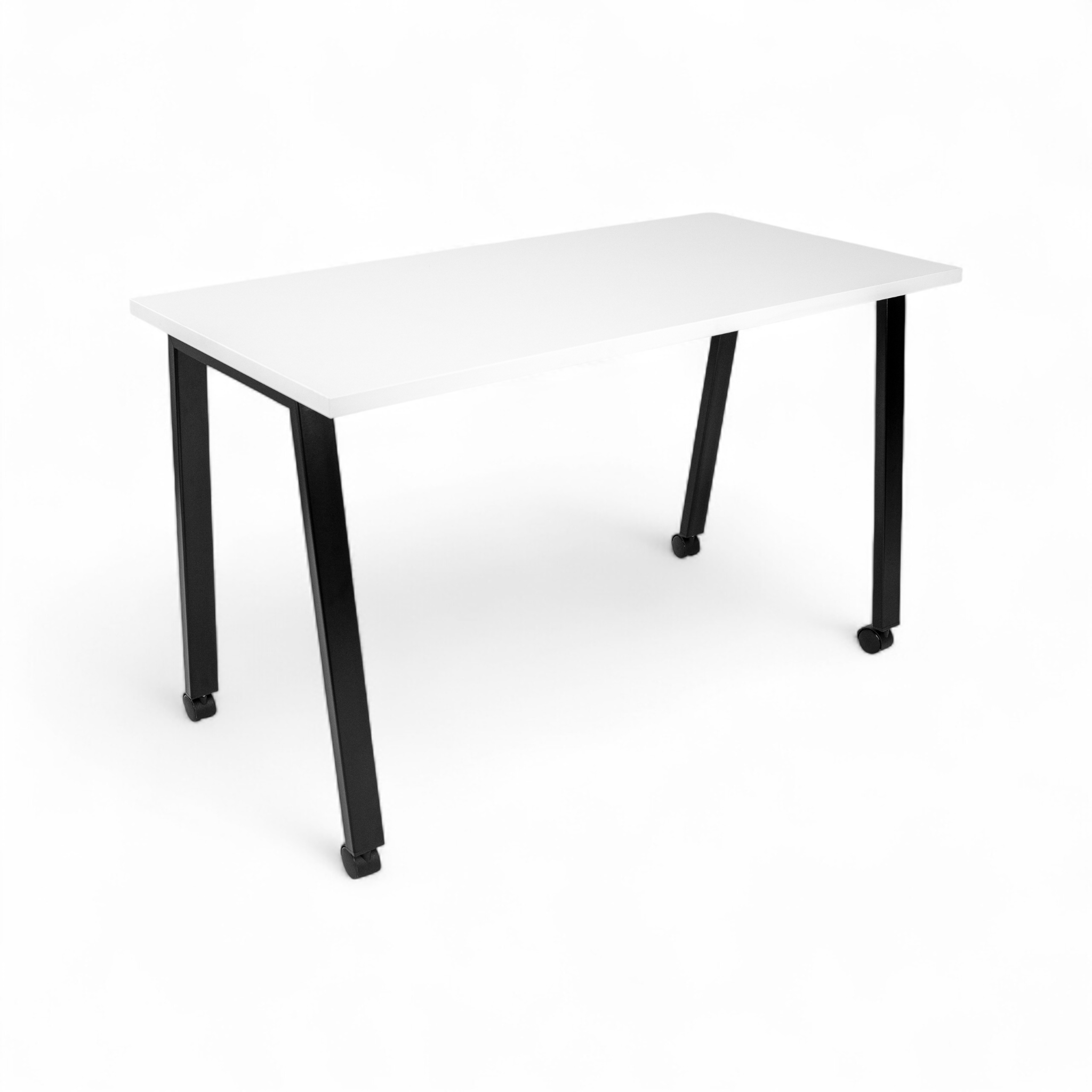 Simple Mobile Desk - White / Charcoal