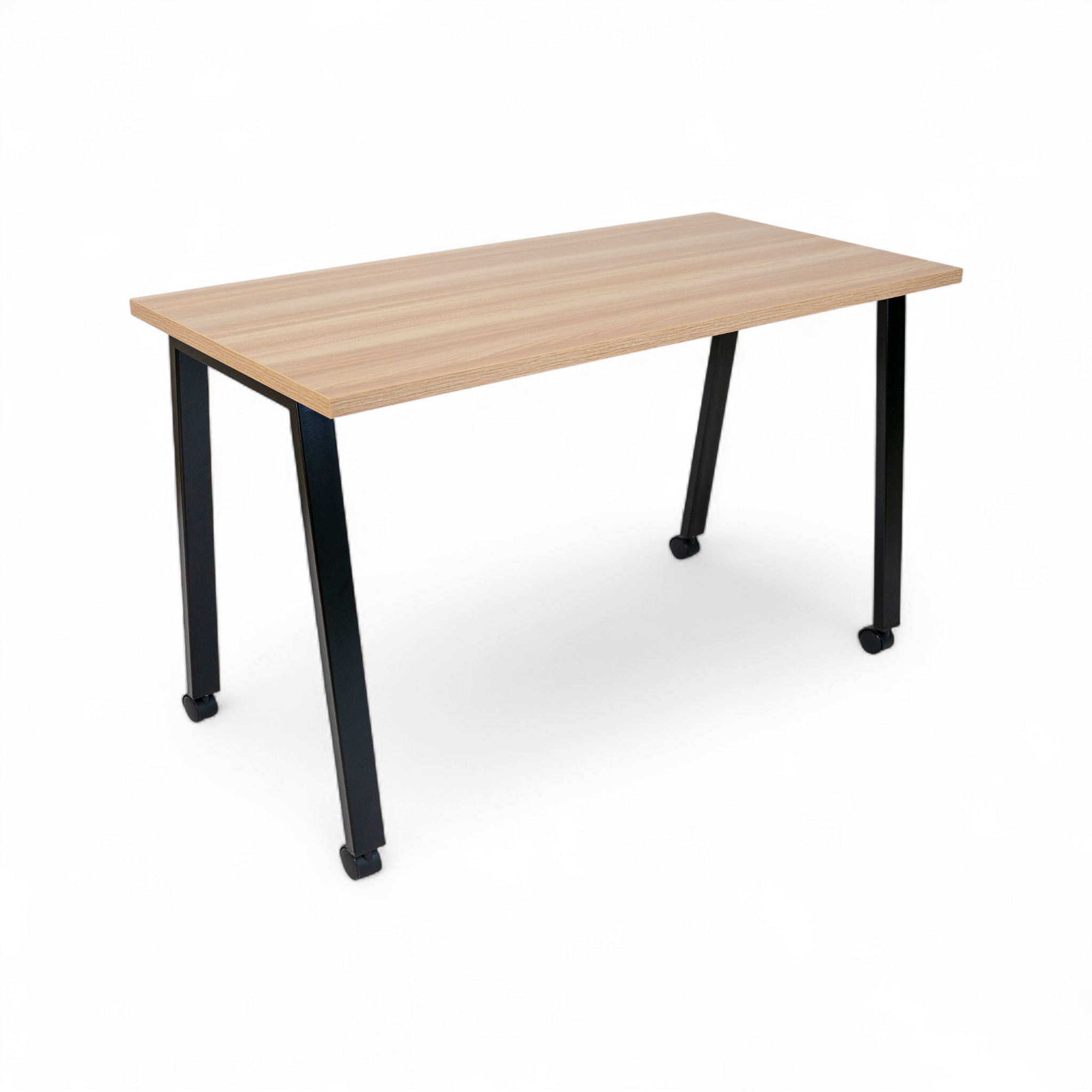 Simple Mobile Desk - White Oak / Charcoal