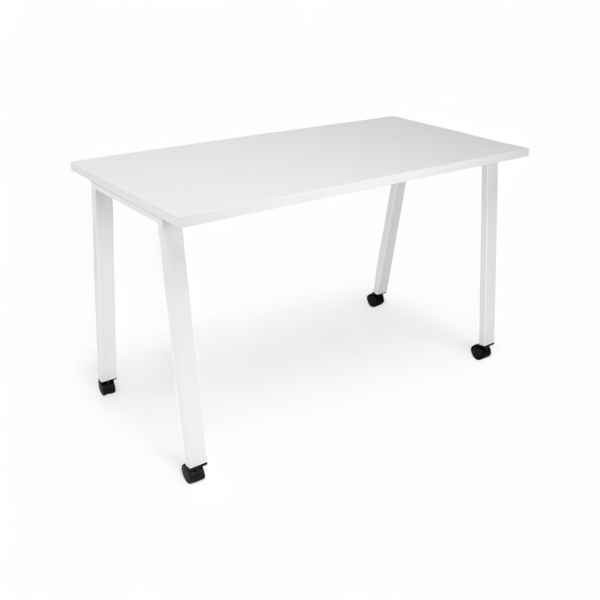 Simple Mobile Desk - White / White