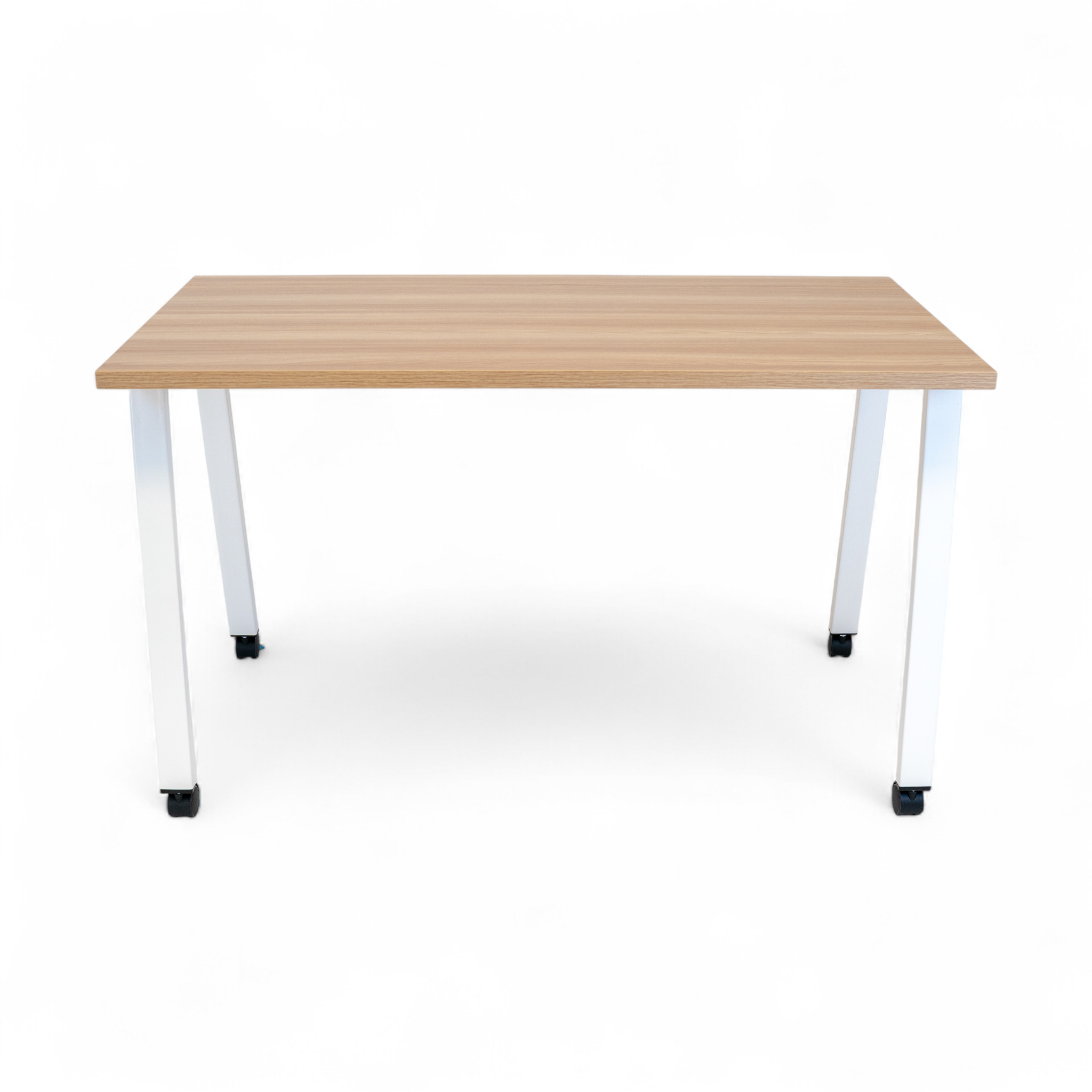 Simple Mobile Desk - White Oak / White