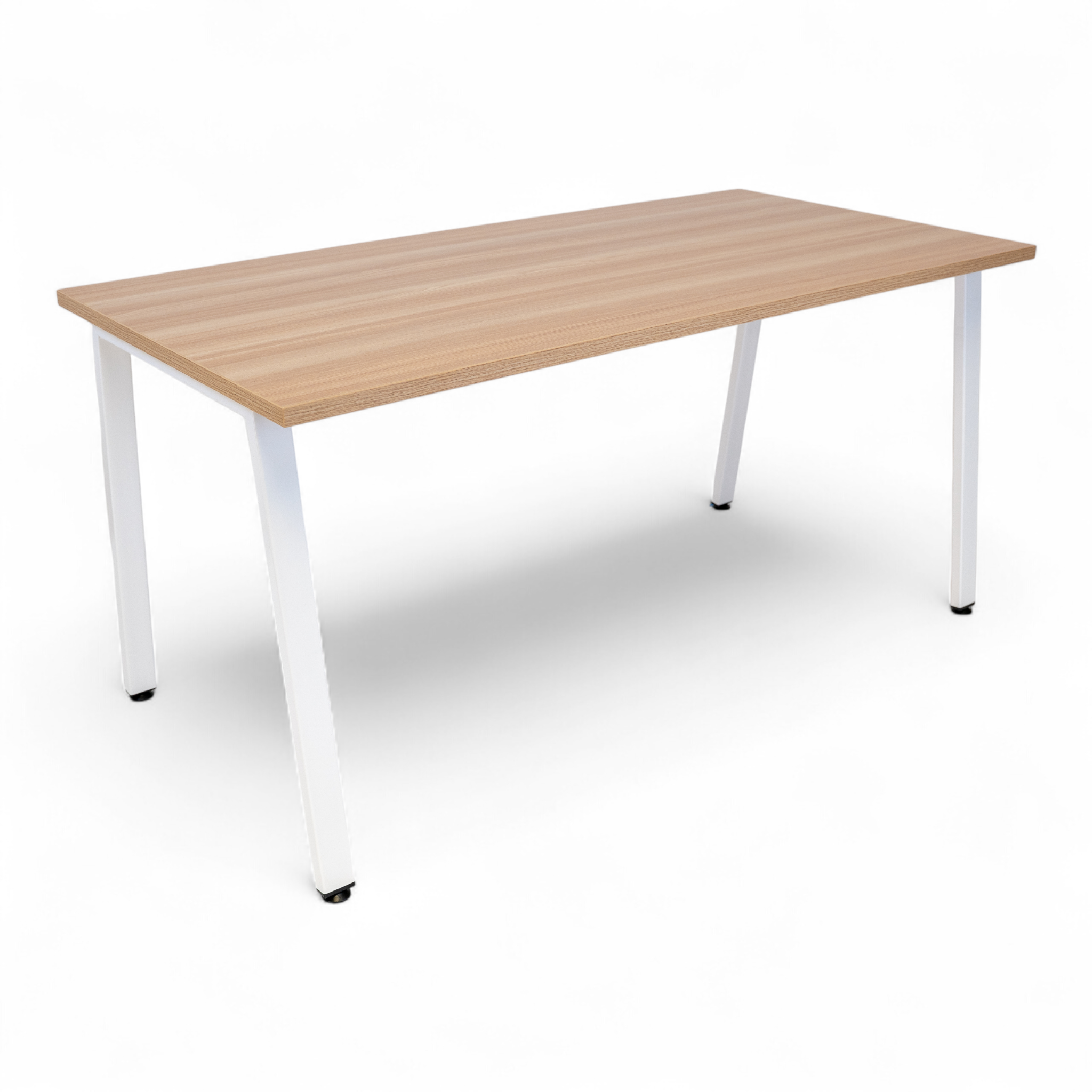 Simple Desk - White Oak / White