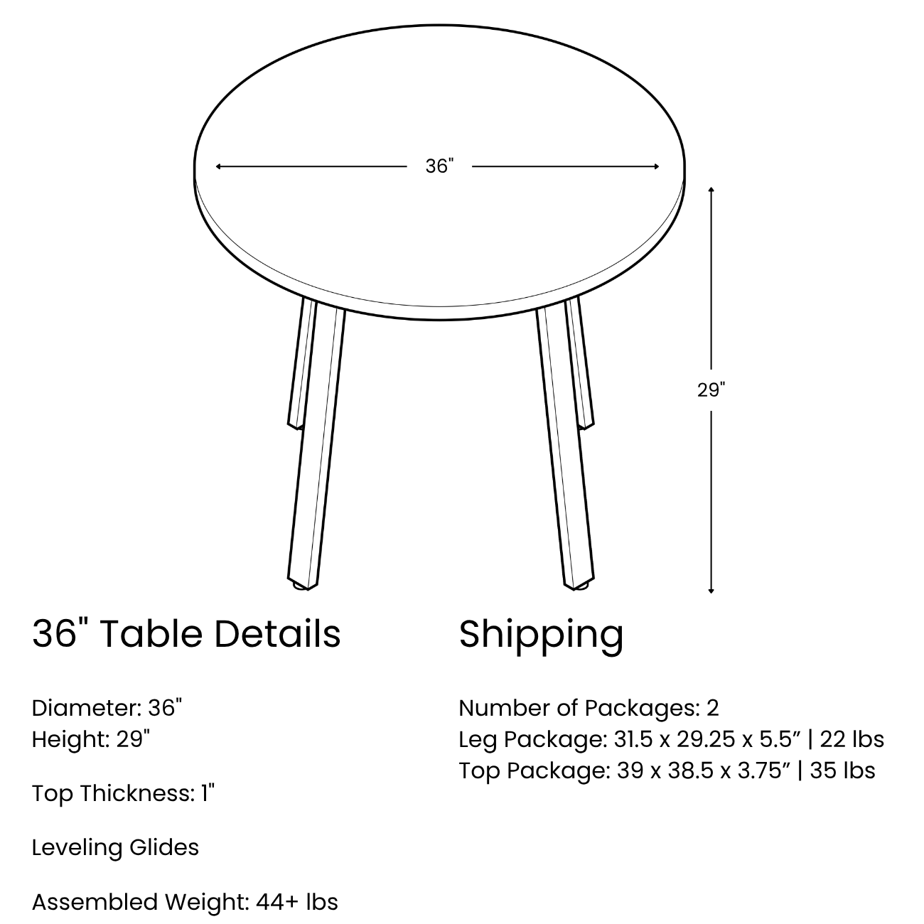 Size and Weight