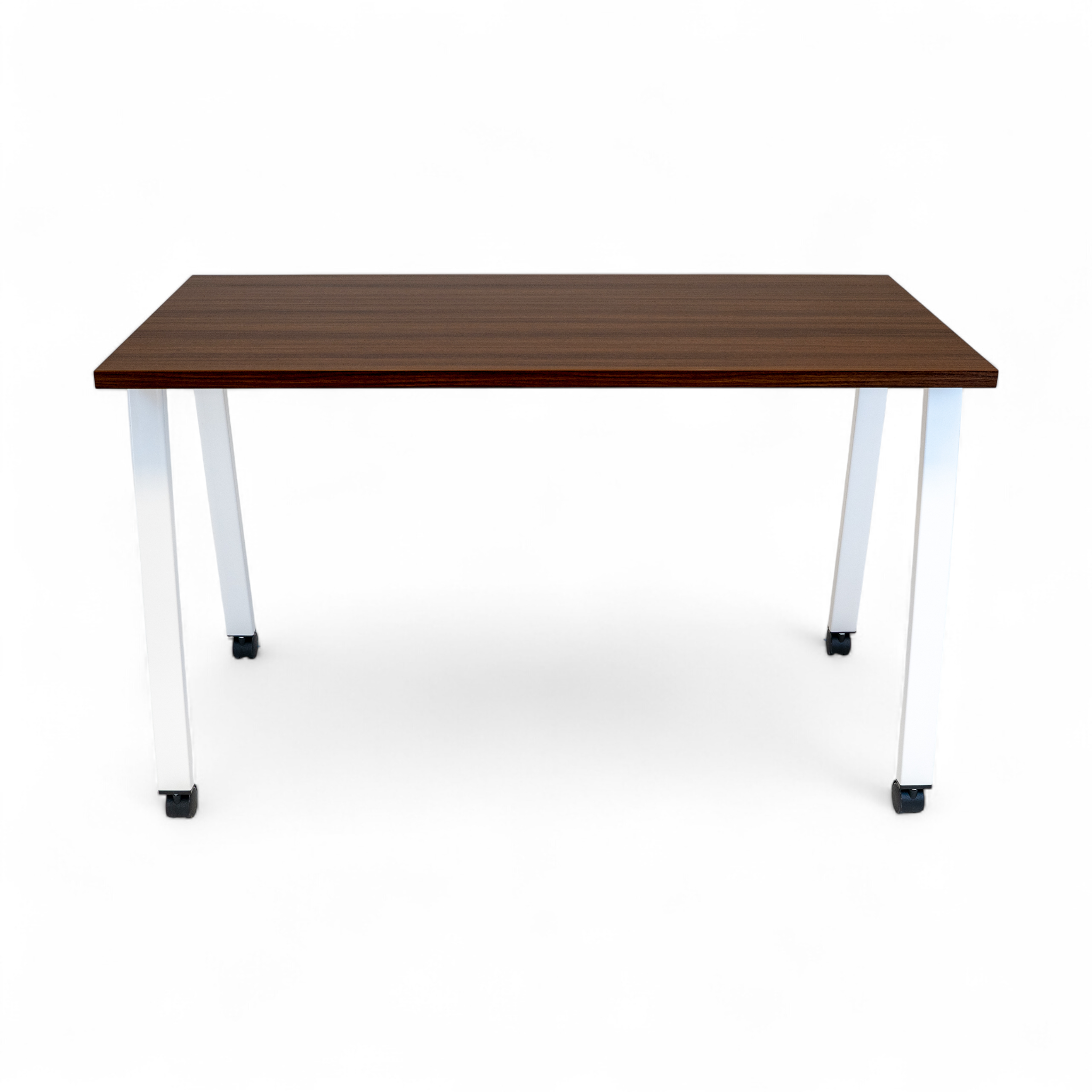 Simple Mobile Desk - Walnut / White
