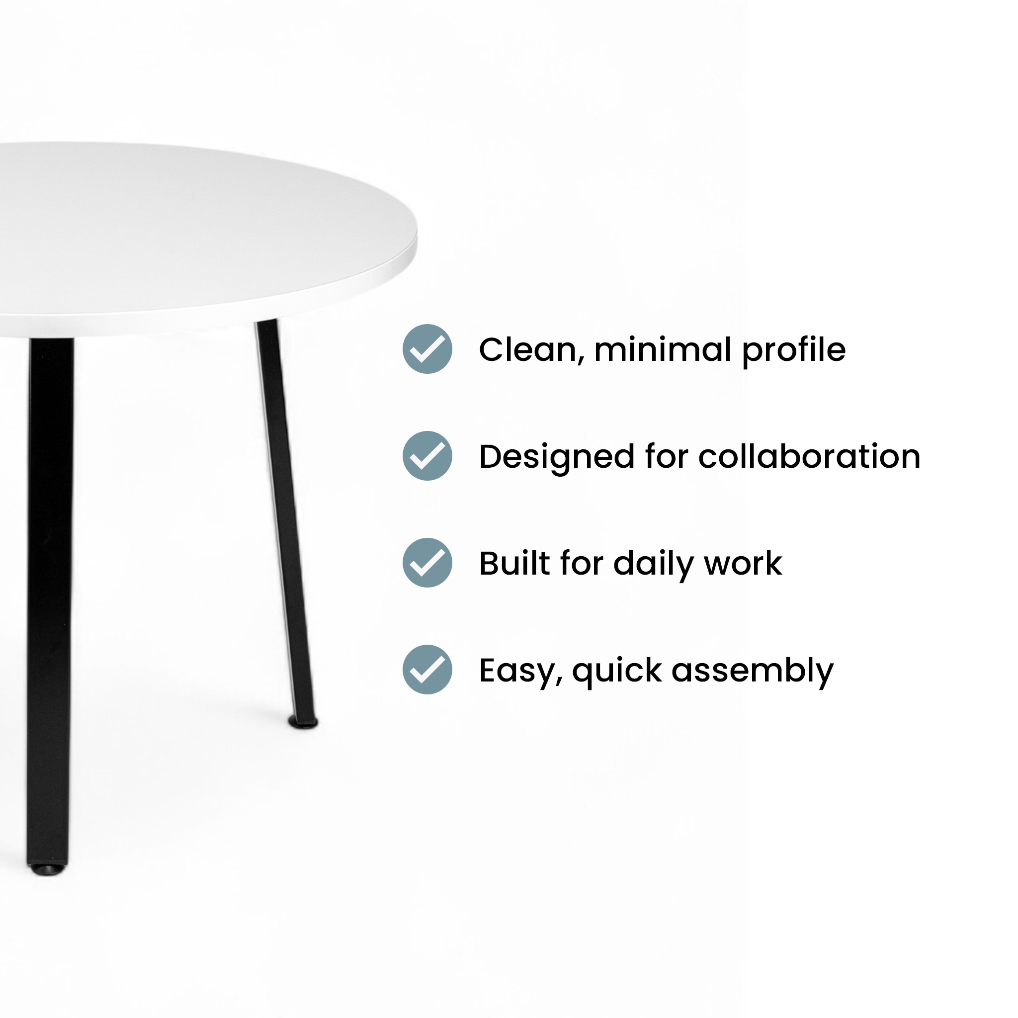 Simple Table - White / Charcoal
