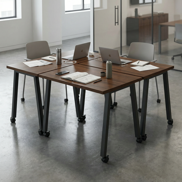 Simple Mobile Desk - Walnut / Charcoal