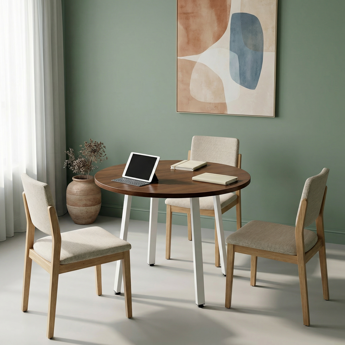 Simple Table - Walnut / White