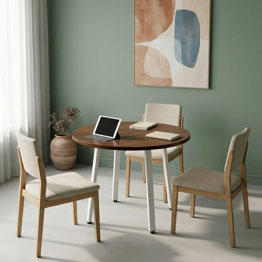 Simple Table - Walnut / White